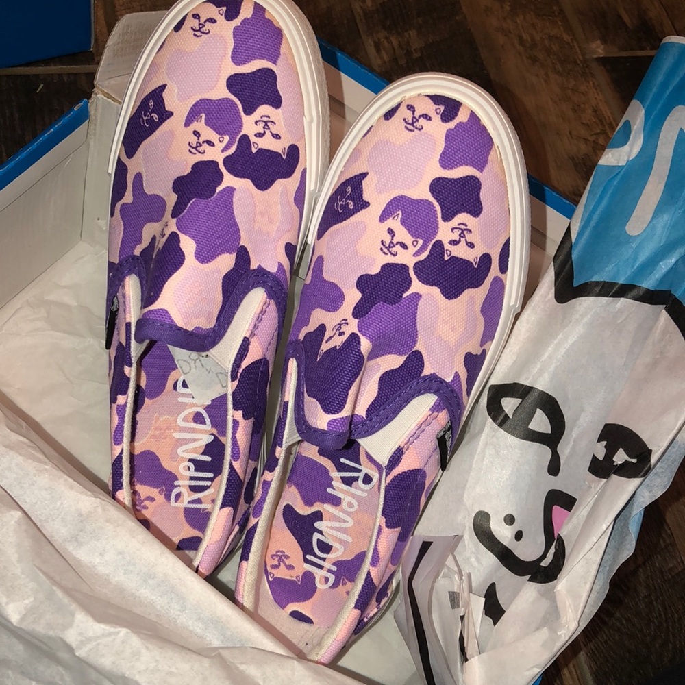RipnDip Purple Camo Slip-Ons